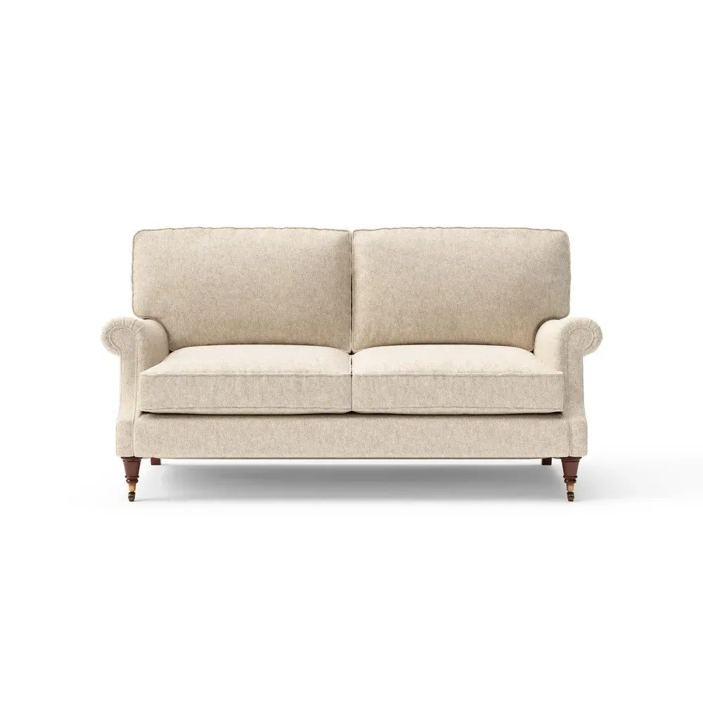 Taylor 3-Seater High Back Sofa - Natural, Aquaclean Oxford