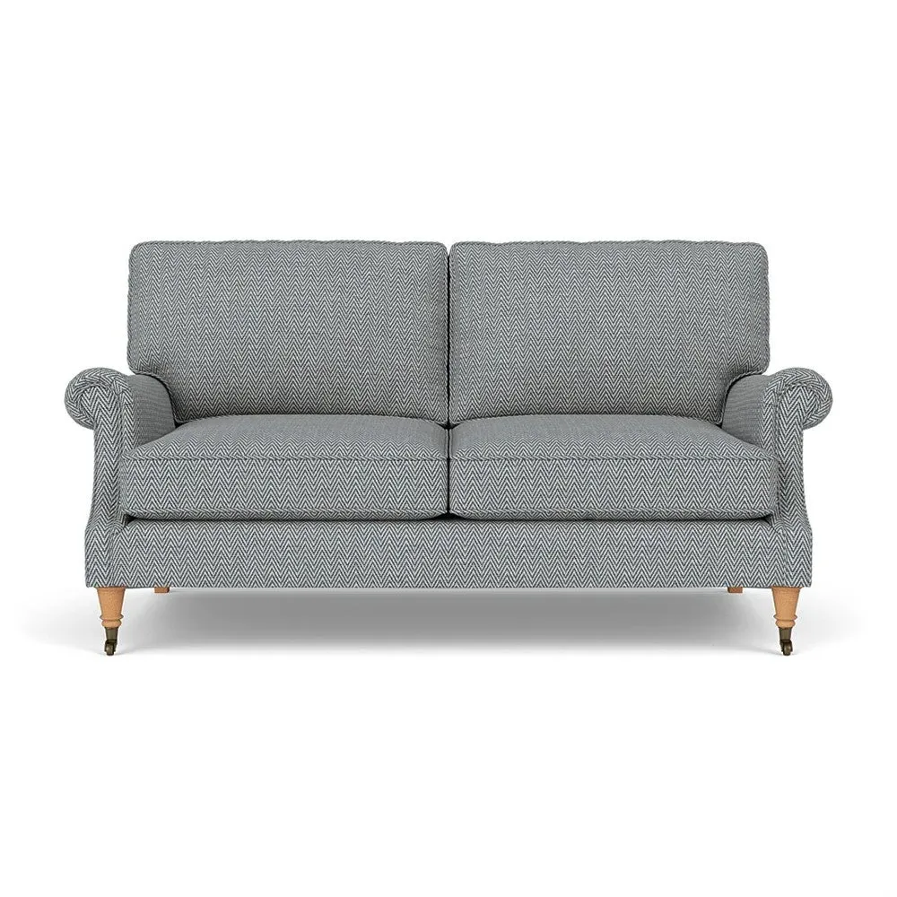 Taylor 3-Seater High Back Sofa - Navy, Herringbone Weave image
