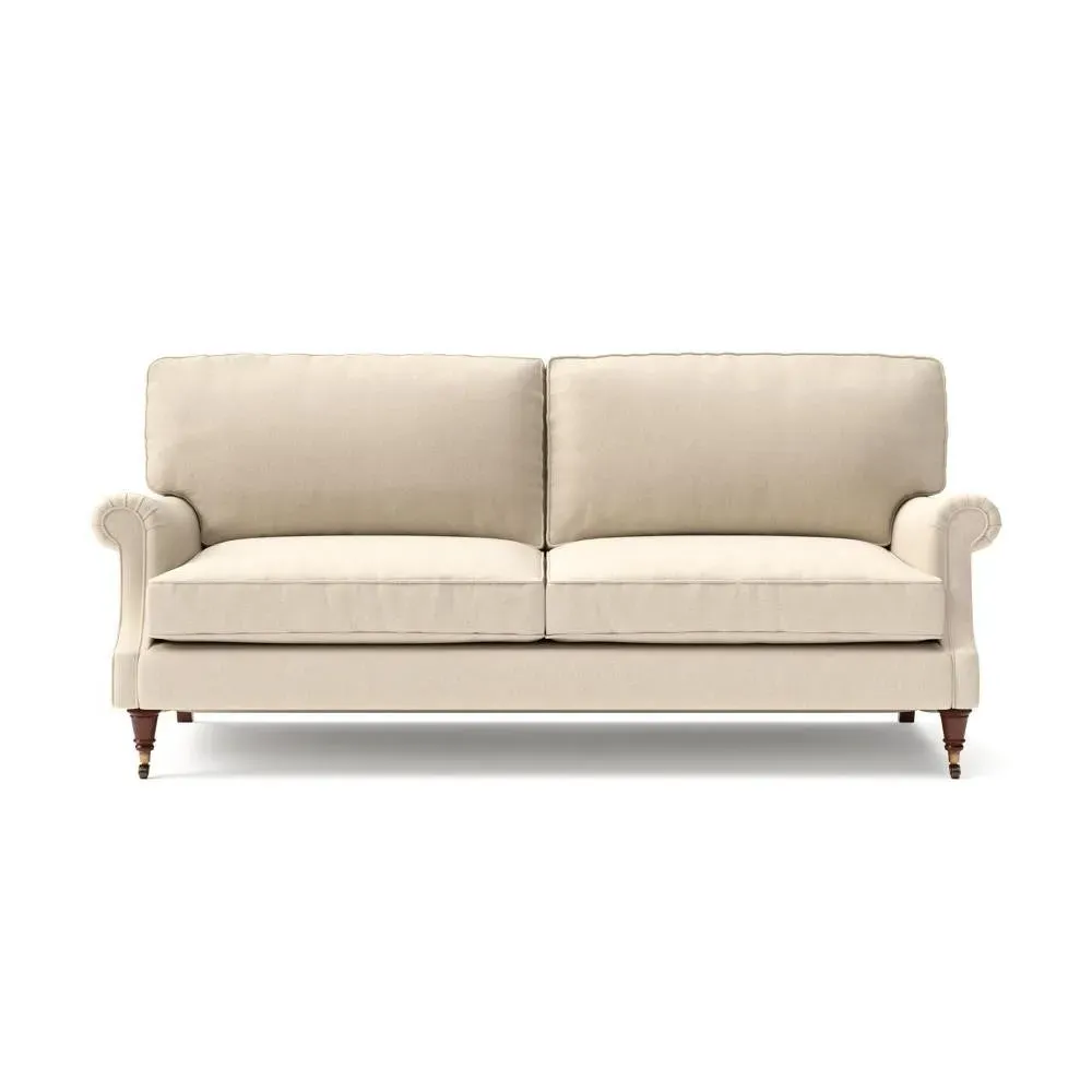Taylor 4-Seater High Back Sofa - Lily White, House Linen Mix