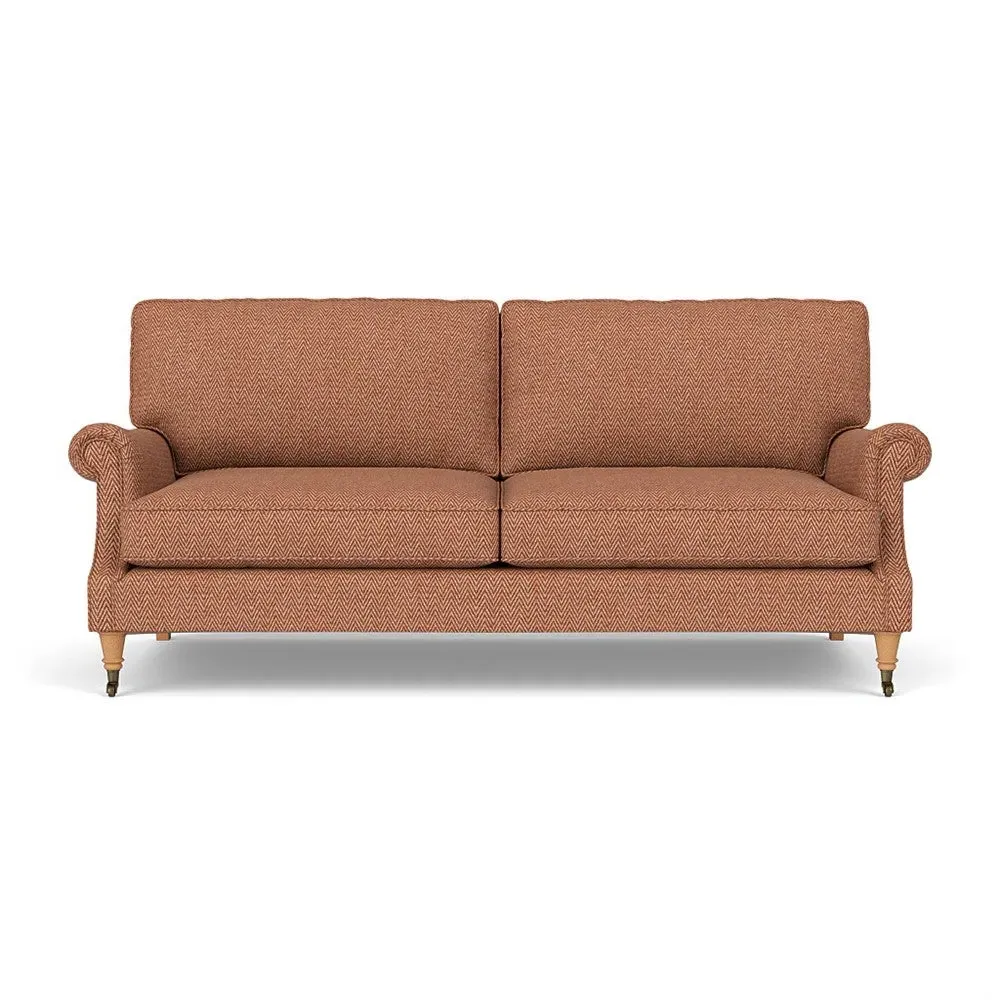 Taylor 4-Seater Sofa - Brick, Herringbone Weave