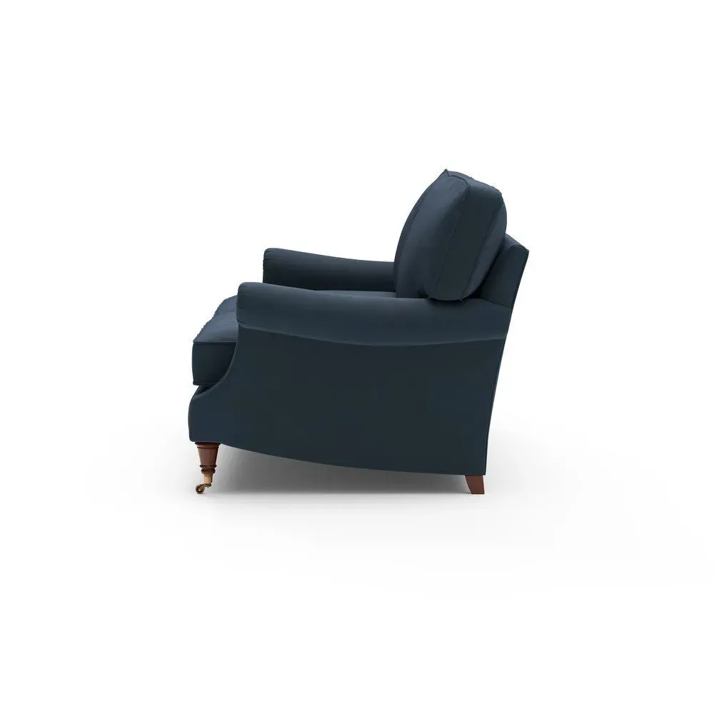 Taylor High Back 3-Seater Sofa - Night Sky, Matt Velvet by The Cotswold Company, image 7