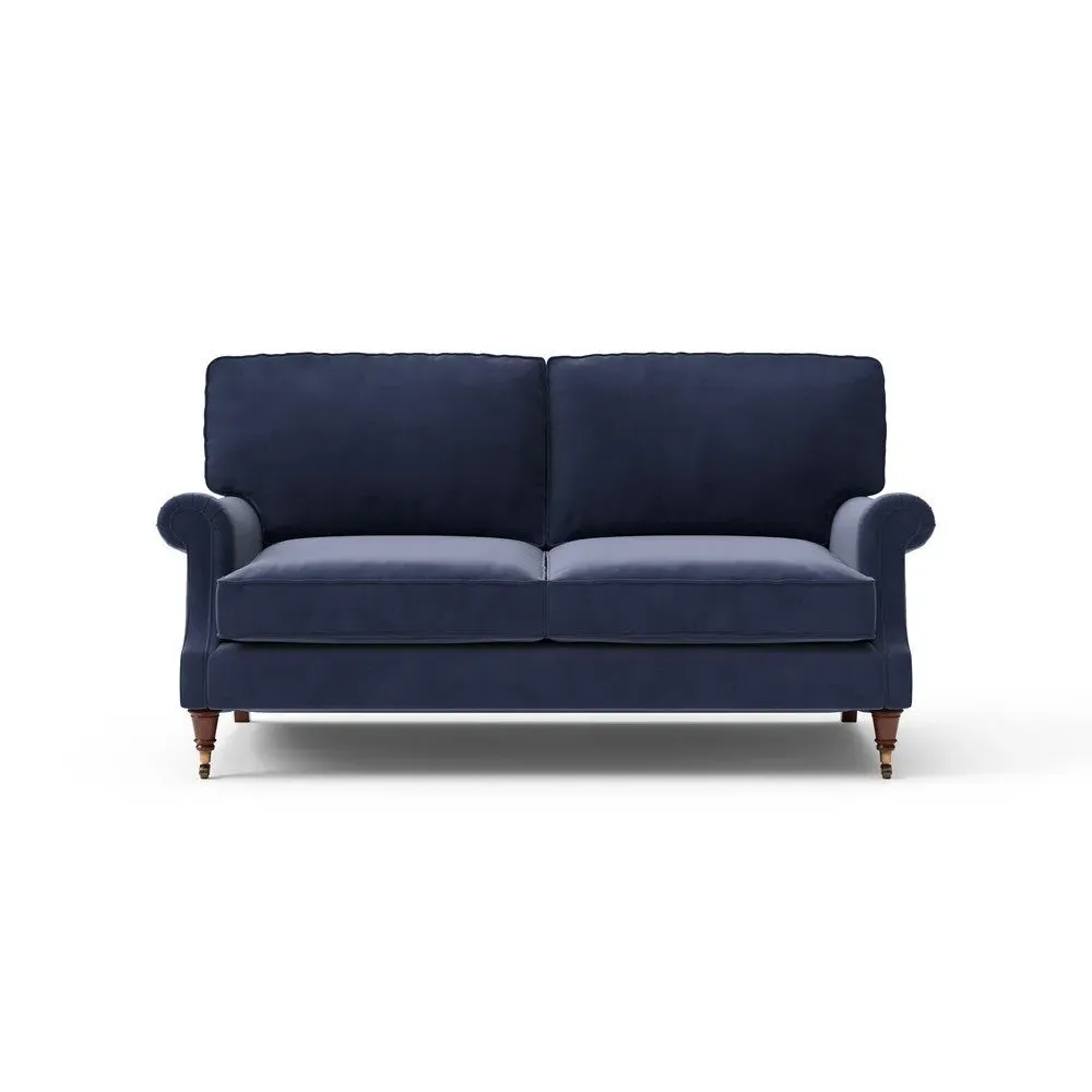 Taylor High Back 3-Seater Sofa - Deep Blue, Matt Velvet image