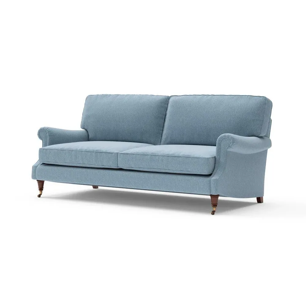 Taylor High Back 4-Seater Sofa - Teal, Rustic Weave