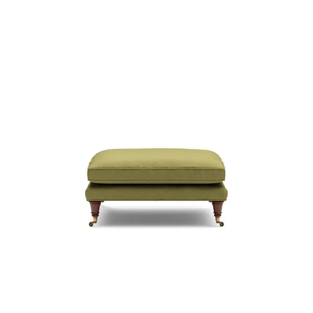 Foot Stool - Apple Green, House Linen Mix