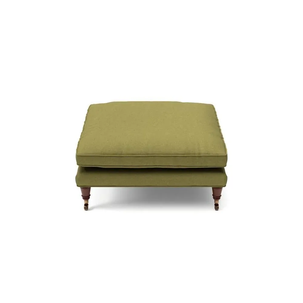 Foot Stool - Apple Green, House Linen Mix