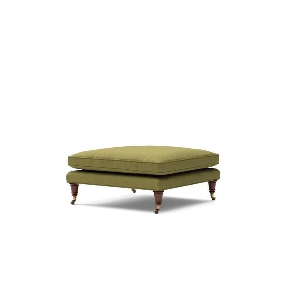 Foot Stool - Apple Green, House Linen Mix