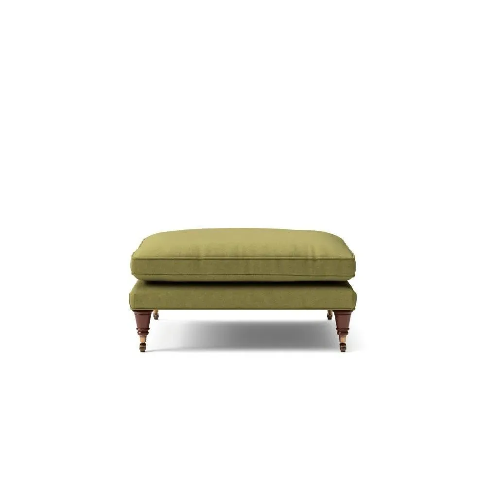 Foot Stool - Apple Green, House Linen Mix image
