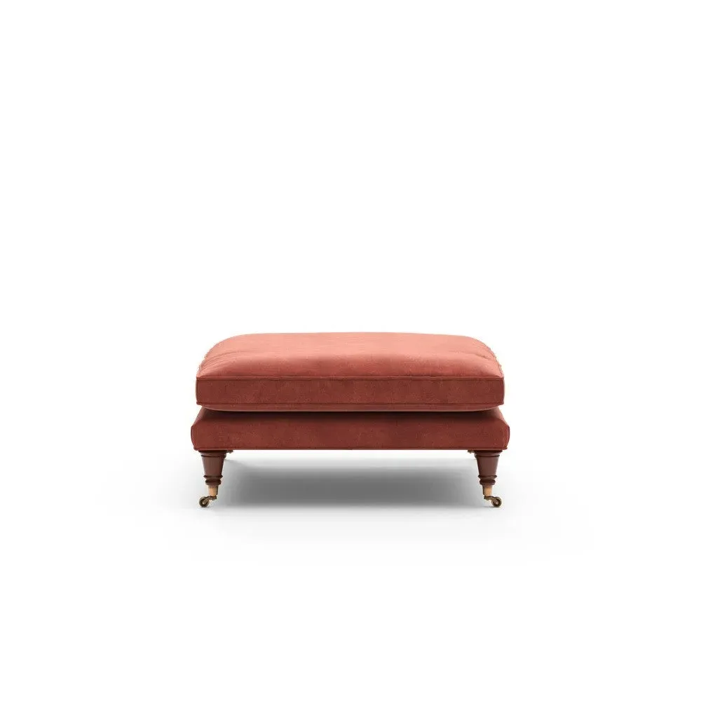 Foot Stool - Brick, Matt Velvet