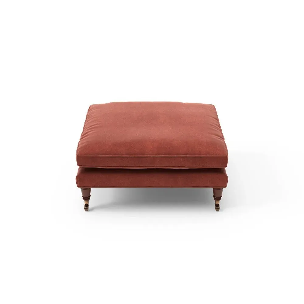 Foot Stool - Brick, Matt Velvet