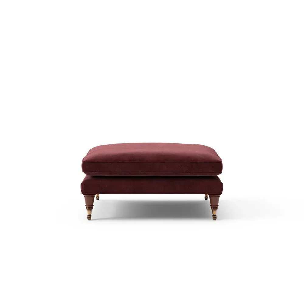 Foot Stool - Dark Rosehip, Matt Velvet