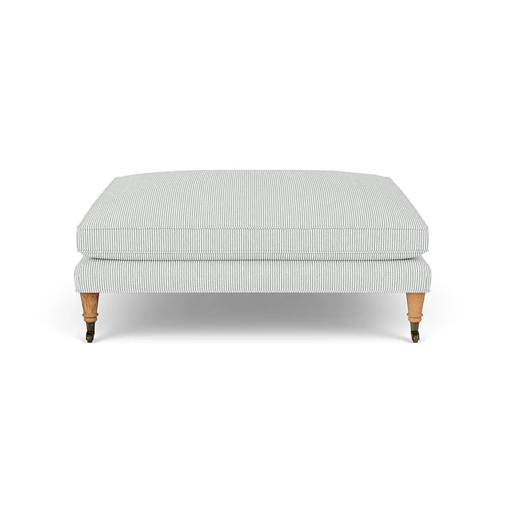 Broadway Stripe Footstool - Duck Egg by The Cotswold Company, image 2