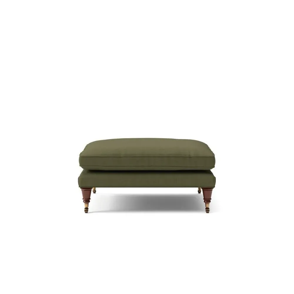 Foot Stool - Forest Green, House Linen Mix image