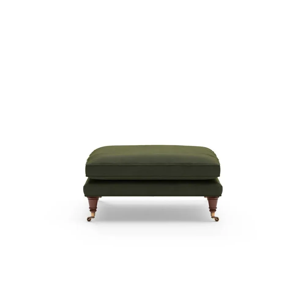 Foot Stool - Forest Green, Matt Velvet