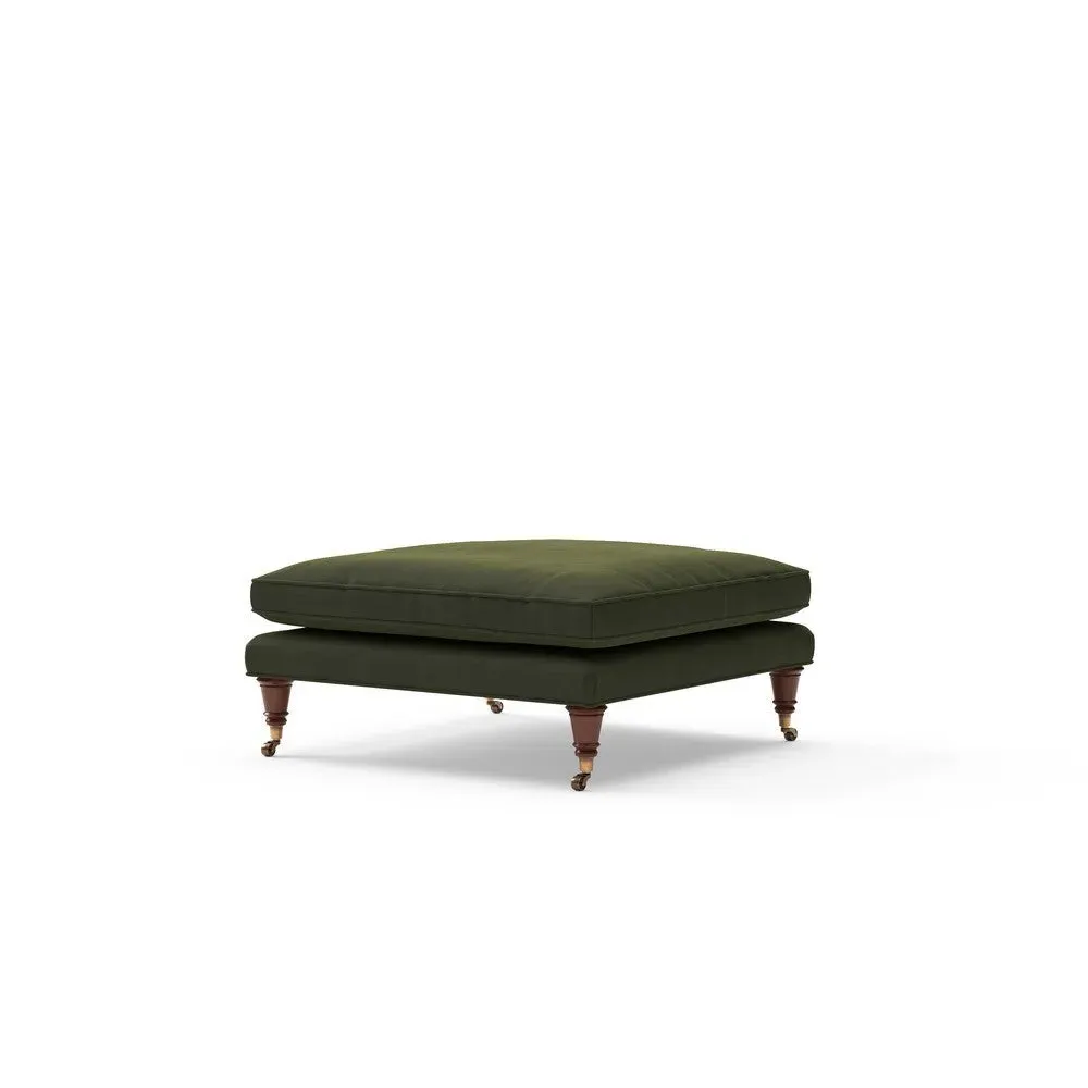 Foot Stool - Forest Green, Matt Velvet