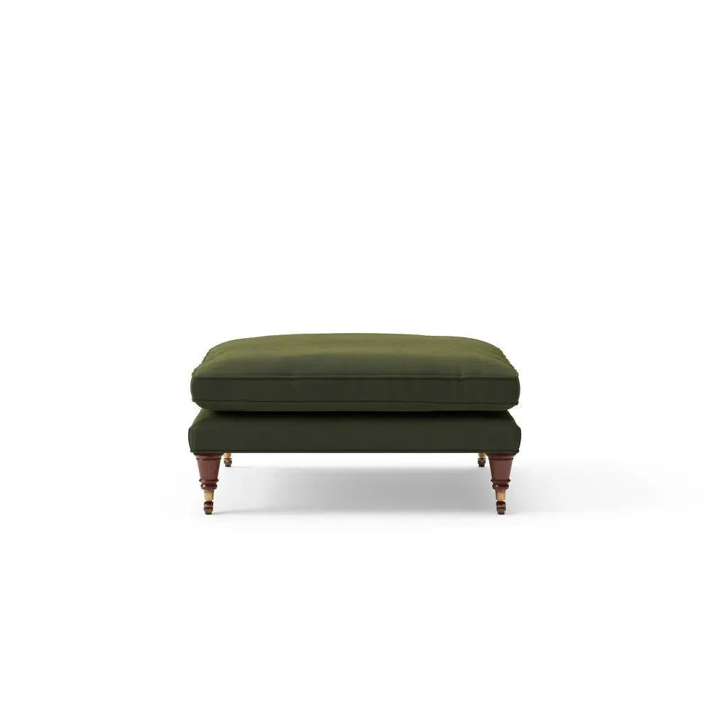 Foot Stool - Forest Green, Matt Velvet