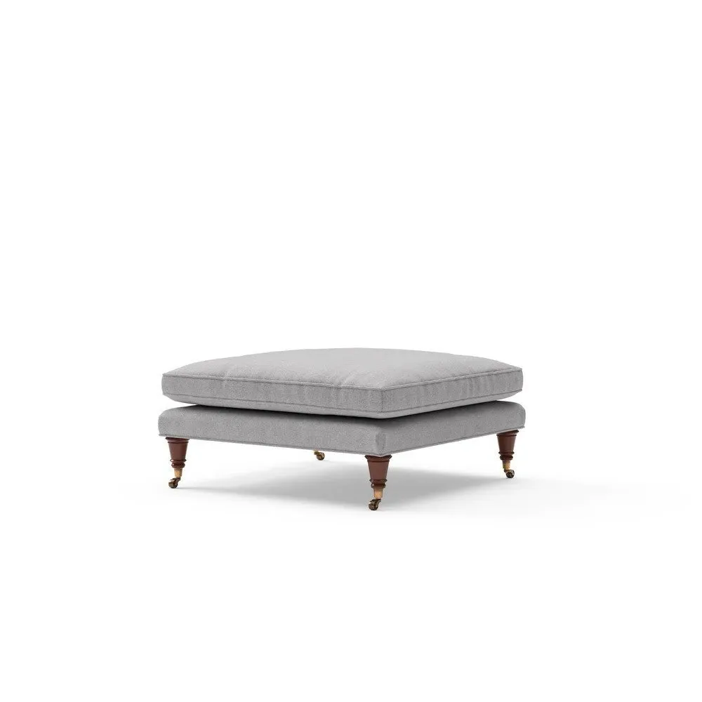 Foot Stool - Grey, Rustic Weave