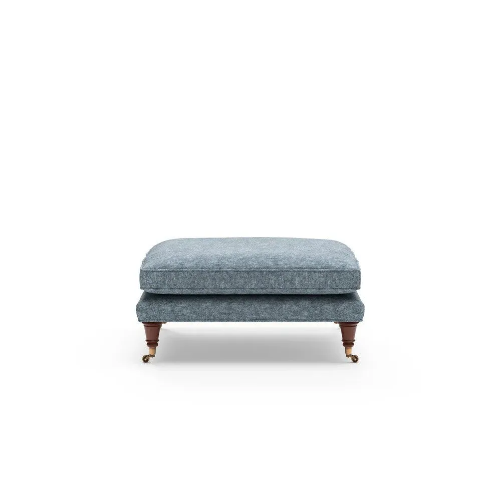 Foot Stool - Mid Blue, Aquaclean Oxford