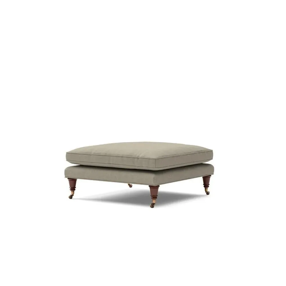 Foot Stool - Mid Grey, House Linen Mix