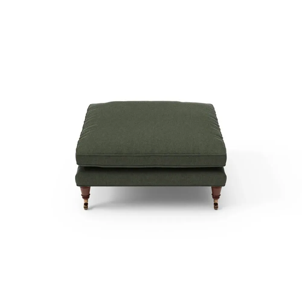 Foot Stool - Moss, Eco Chenille