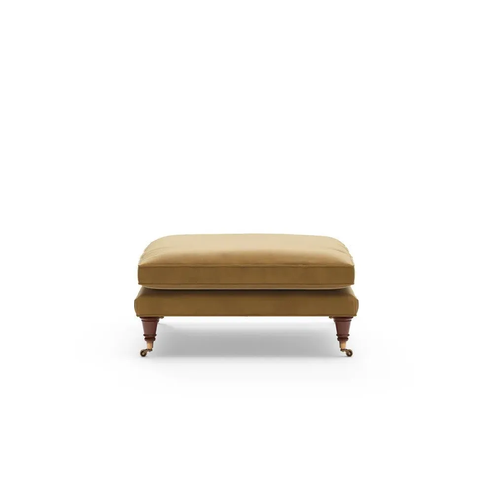 Foot Stool - Mustard, Matt Velvet