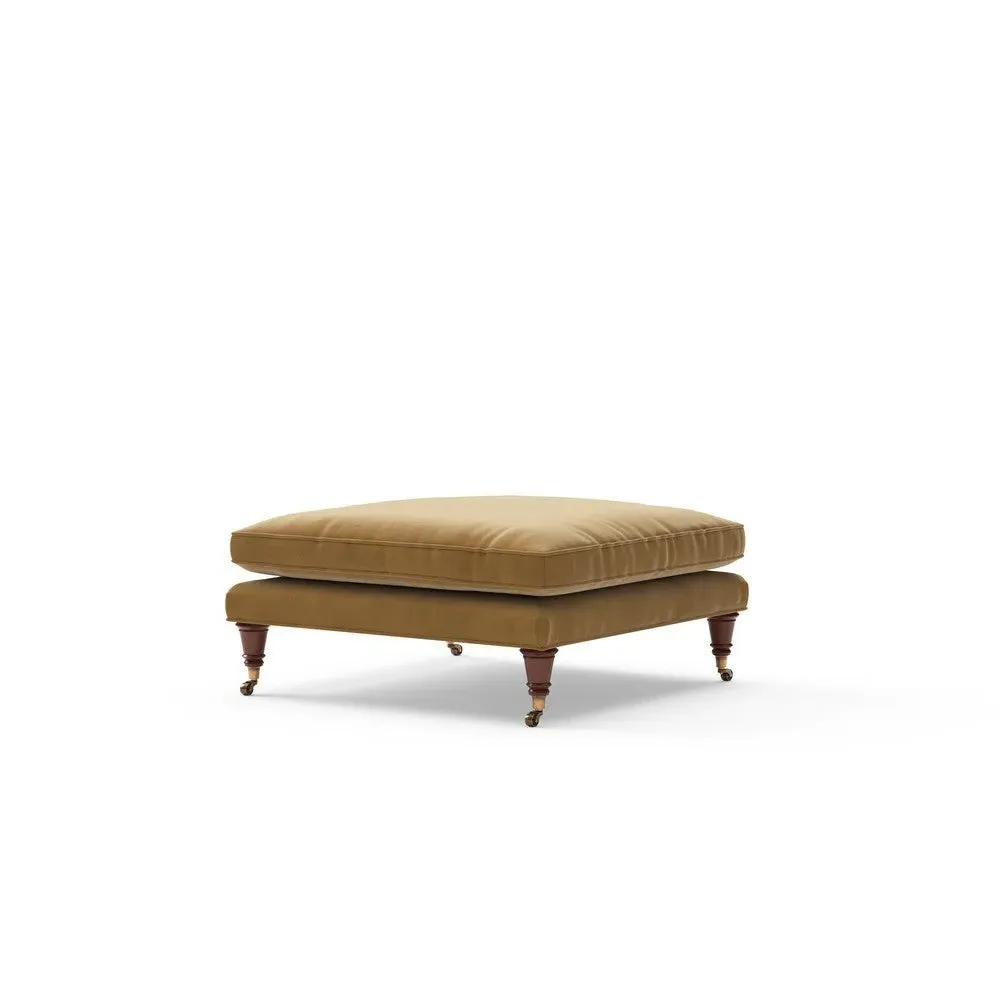 Foot Stool - Mustard, Matt Velvet