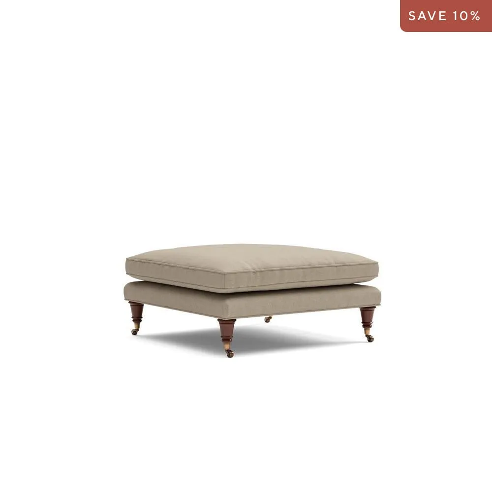 Foot Stool - Natural, House Linen Mix