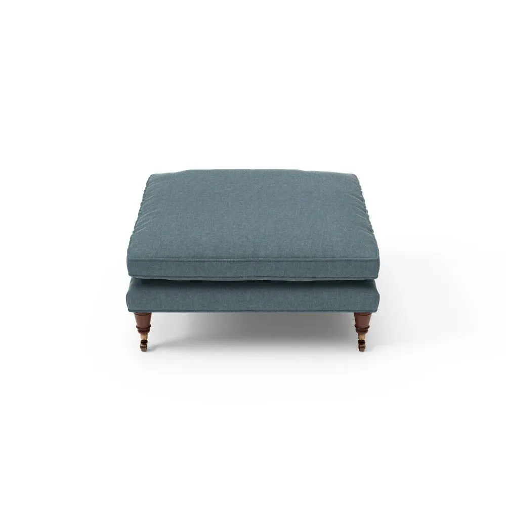 Foot Stool - Teal, Eco Chenille