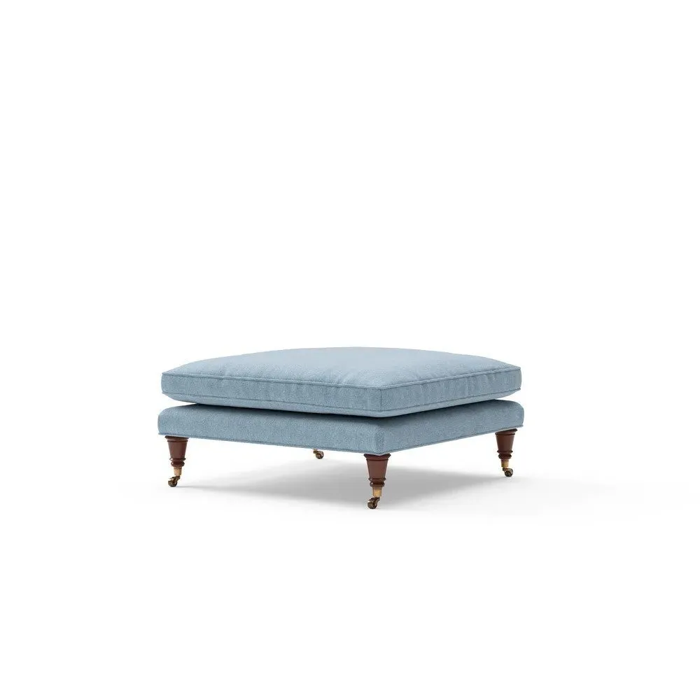 Foot Stool - Teal, Rustic Weave