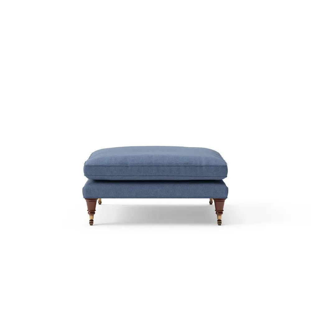 Small Foot Stool - Dark Blue, Chunky Cotton image