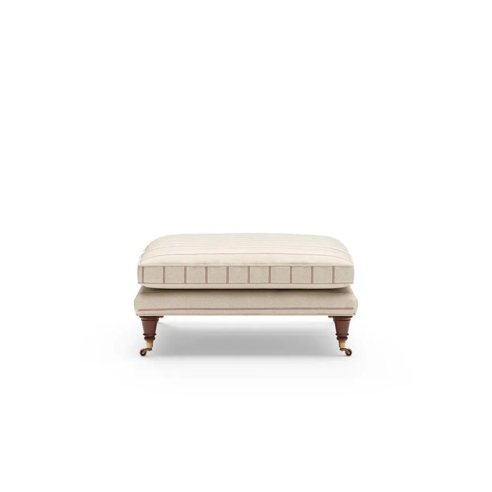 Taylor Small Foot Stool - Raspberry, Compton Stripe