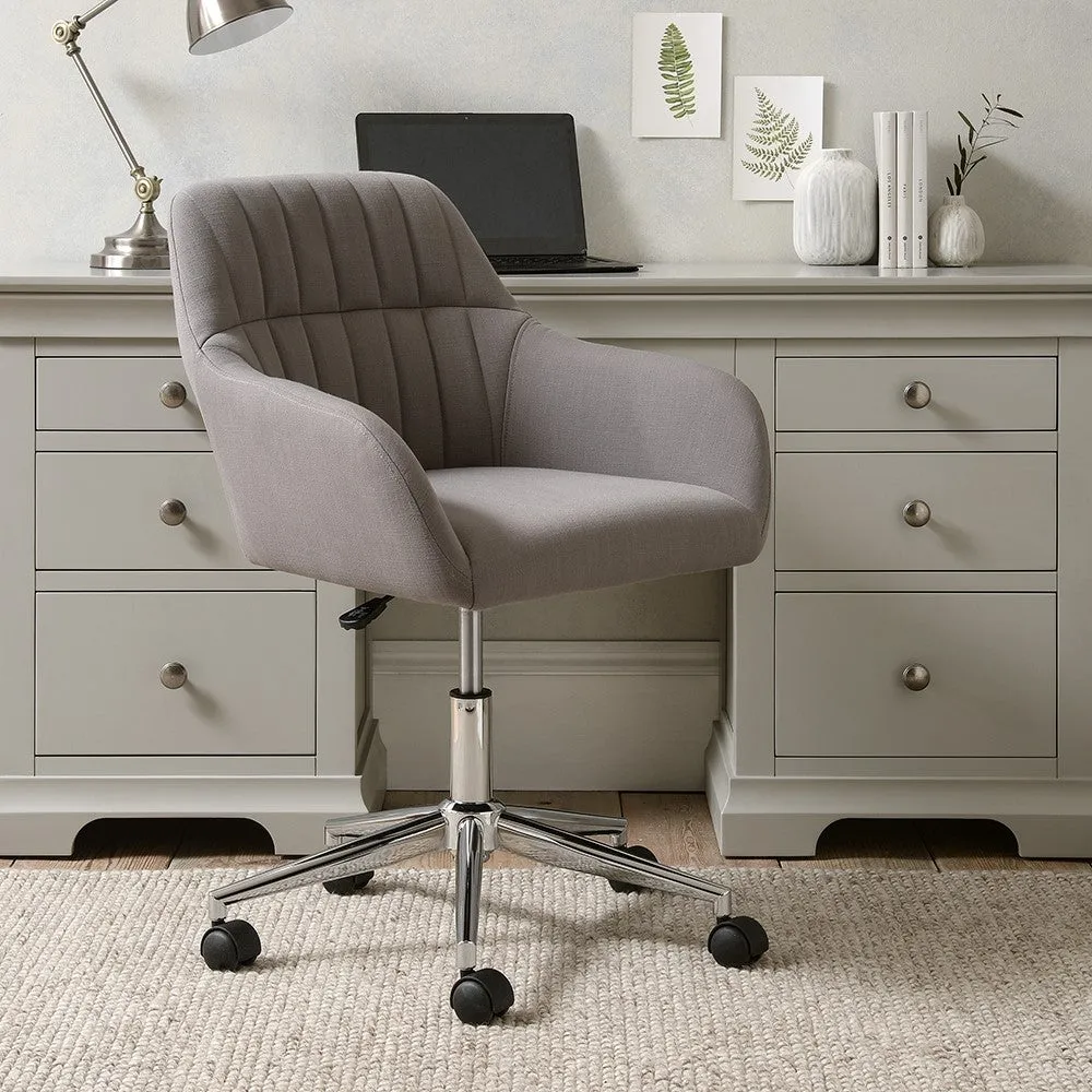 Arlebrook Office Chair - Grey, Linen