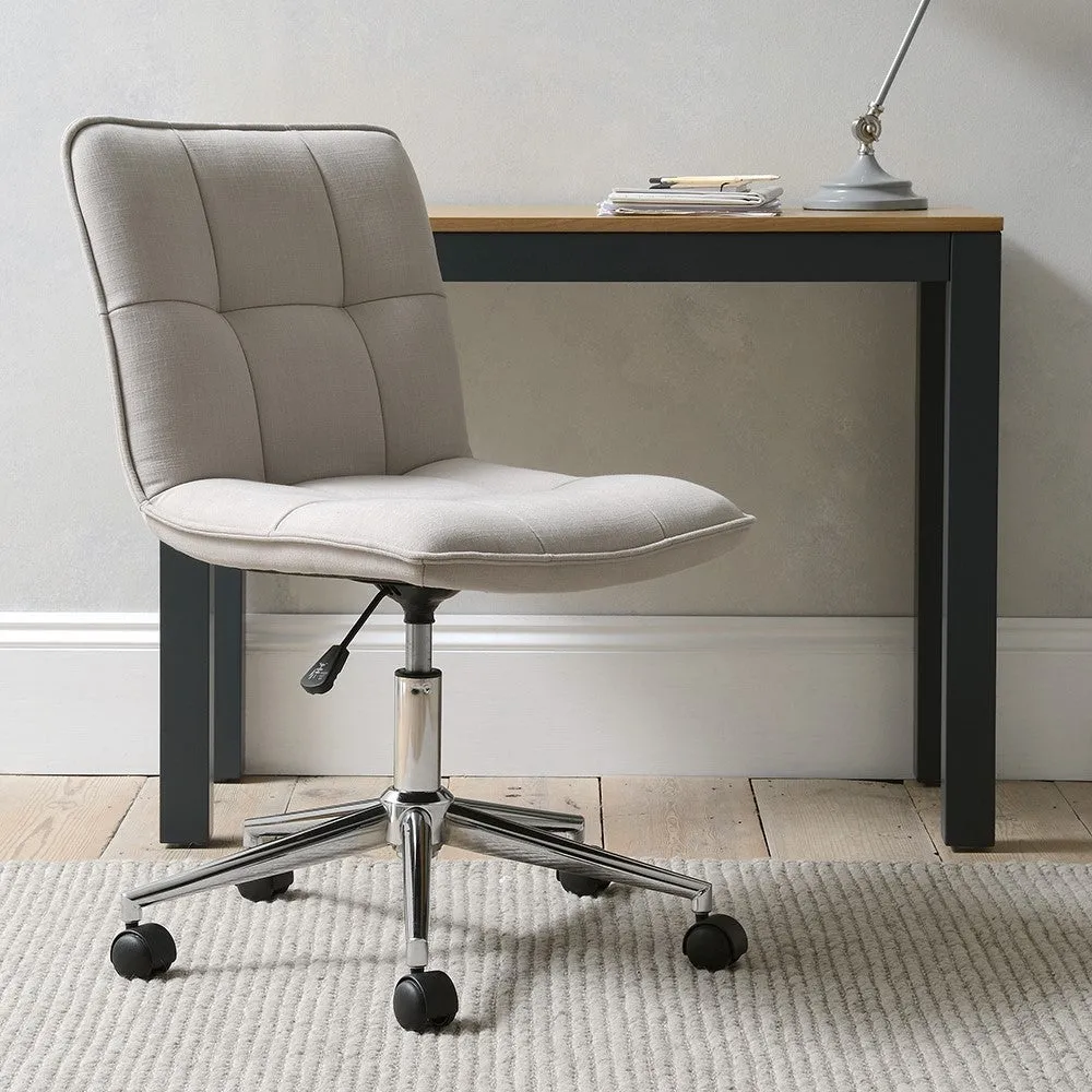 Ashton Office Chair - Grey, Stone Linen