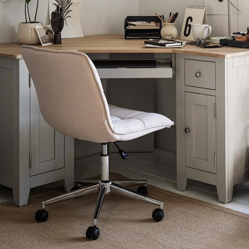 Ashton Office Chair - Grey, Stone Linen image