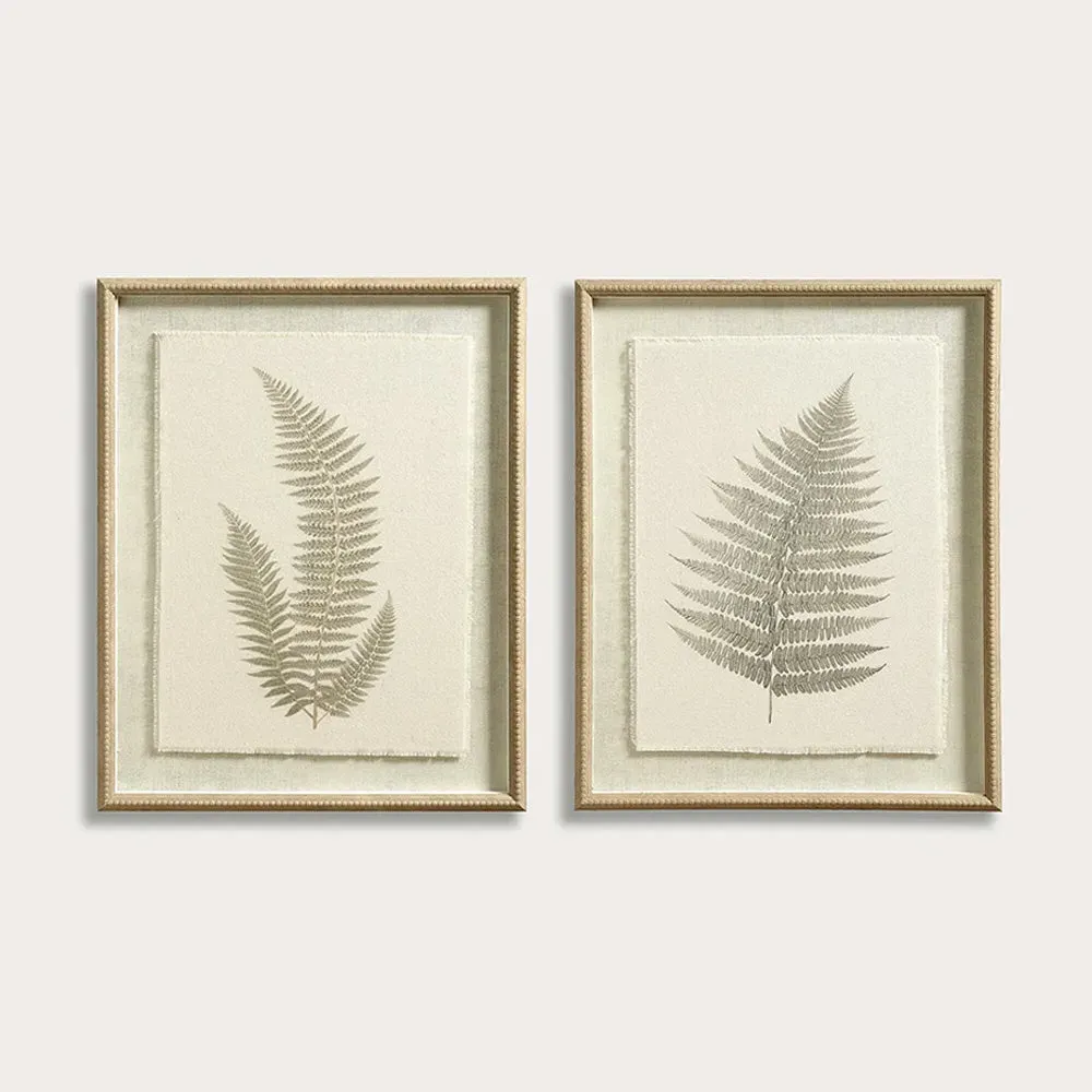Botanical Leaf Bundle Wall Art - Sage Green, Champagne product