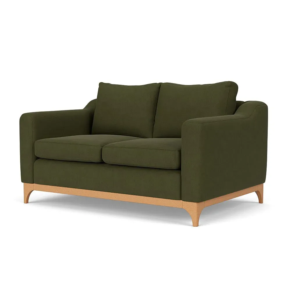 2-Seater Sofa - Forest Green, Linen Mix