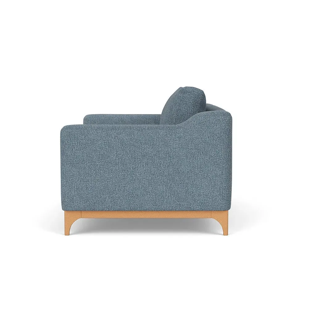 2-Seater Sofa - Mid Blue, Aquaclean Oxford