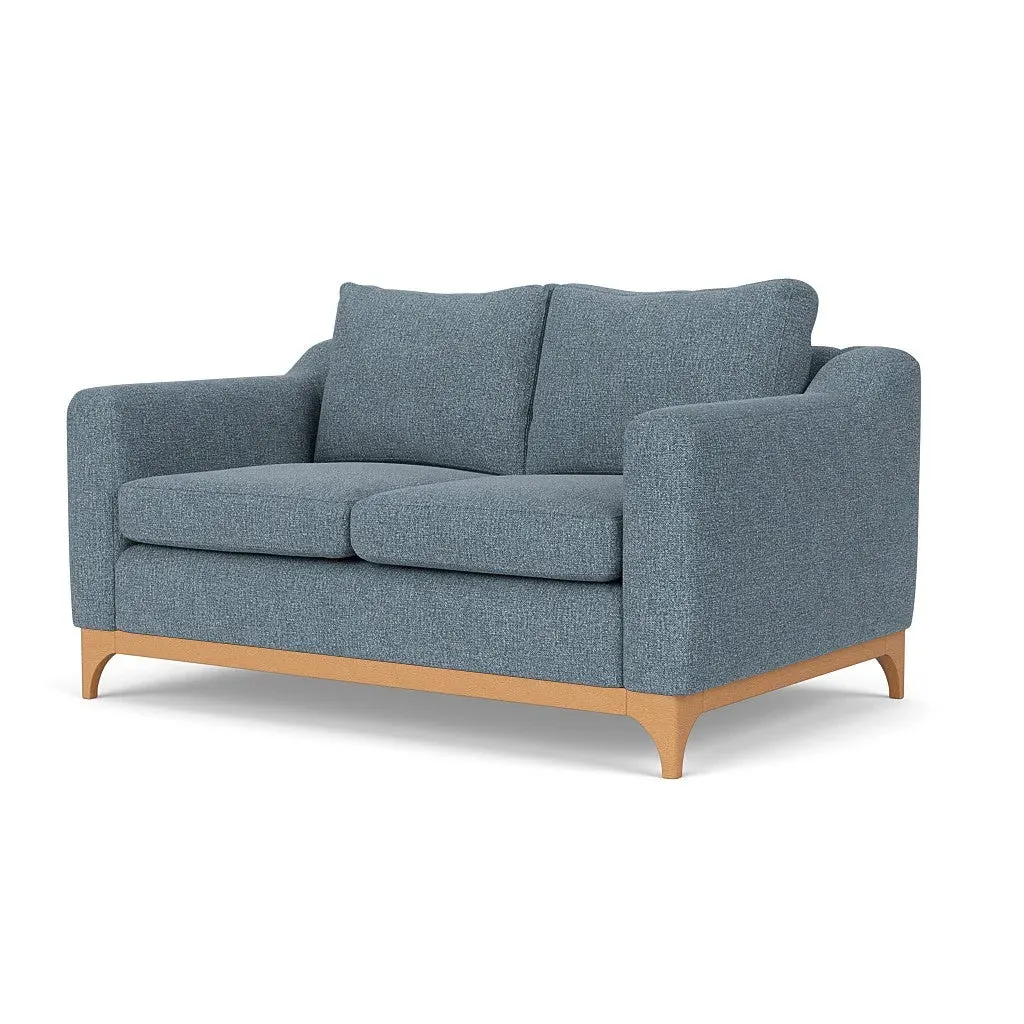 2-Seater Sofa - Mid Blue, Aquaclean Oxford