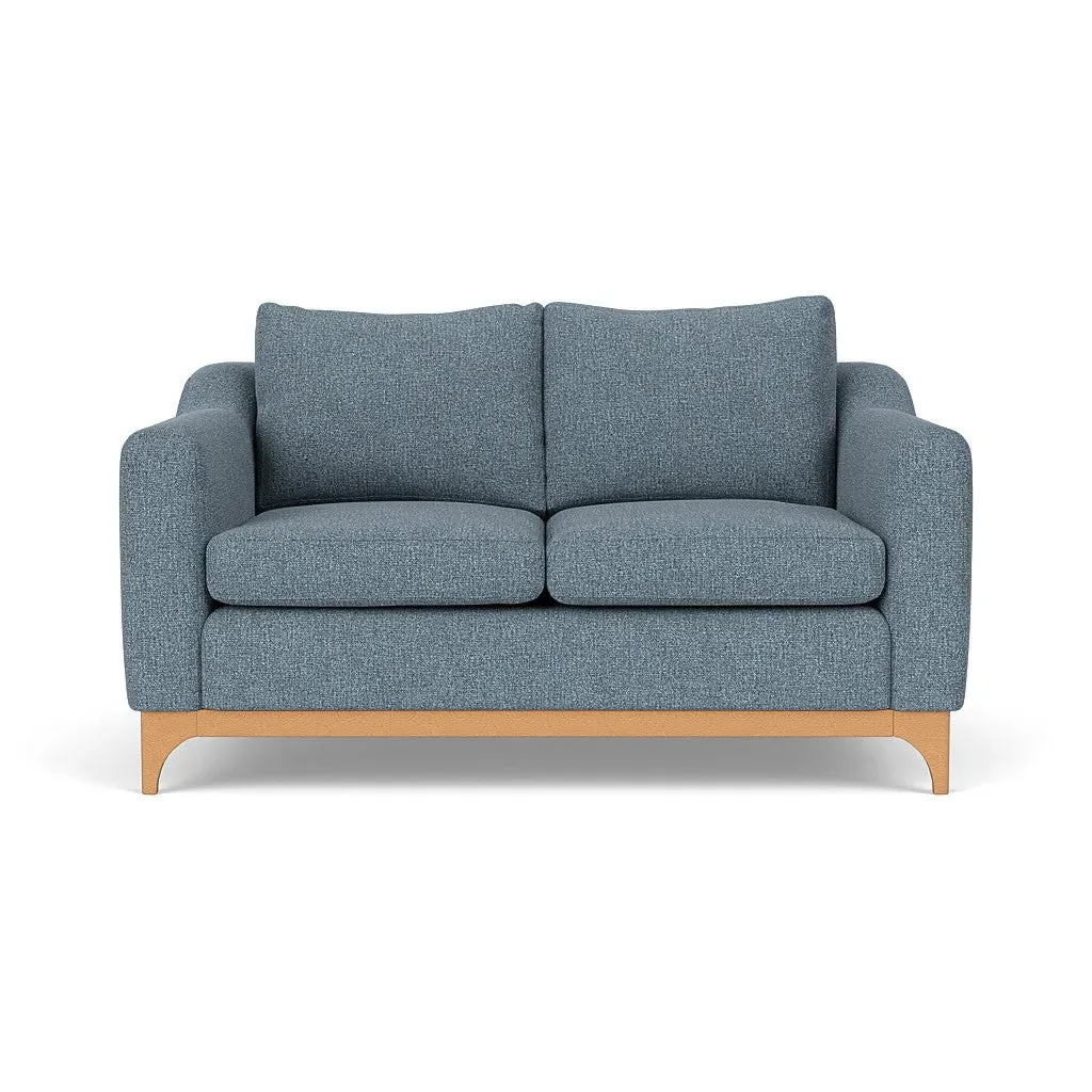 2-Seater Sofa - Mid Blue, Aquaclean Oxford image