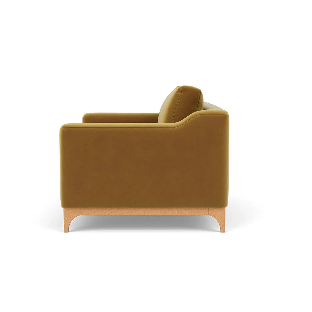 2-Seater Sofa - Mustard, Matt Velvet