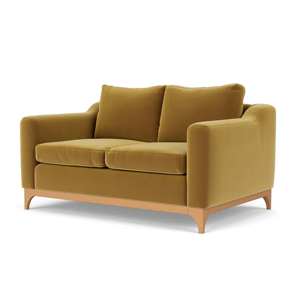 2-Seater Sofa - Mustard, Matt Velvet