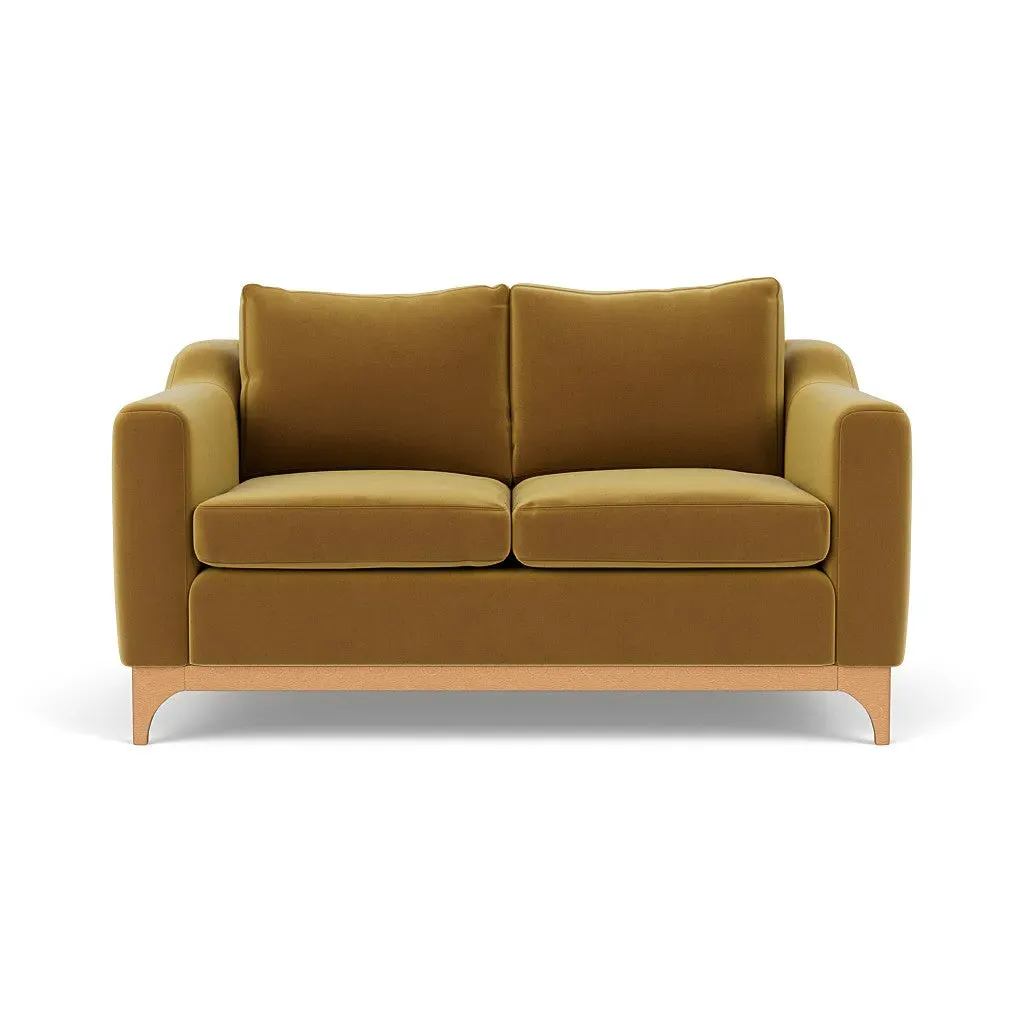2-Seater Sofa - Mustard, Matt Velvet