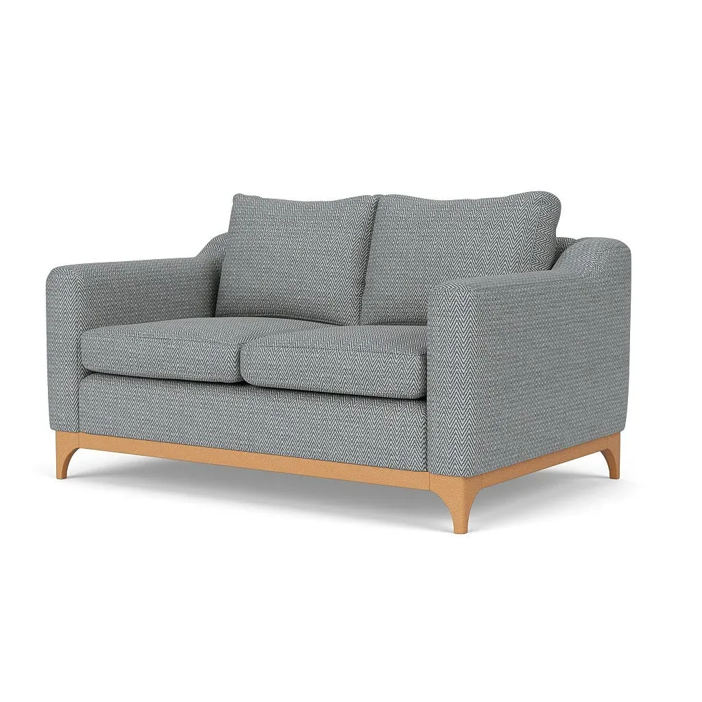 2-Seater Sofa - Navy, Herringbone Weave