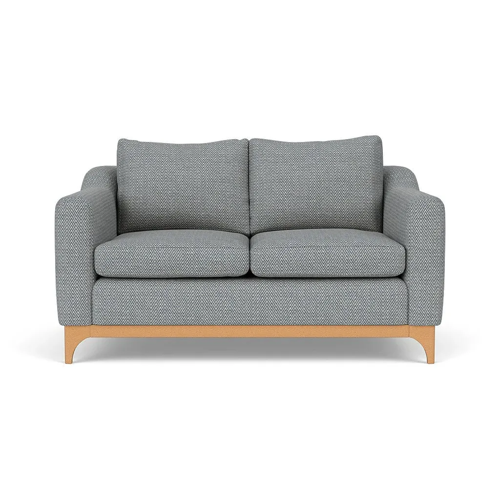 2-Seater Sofa - Navy, Herringbone Weave image