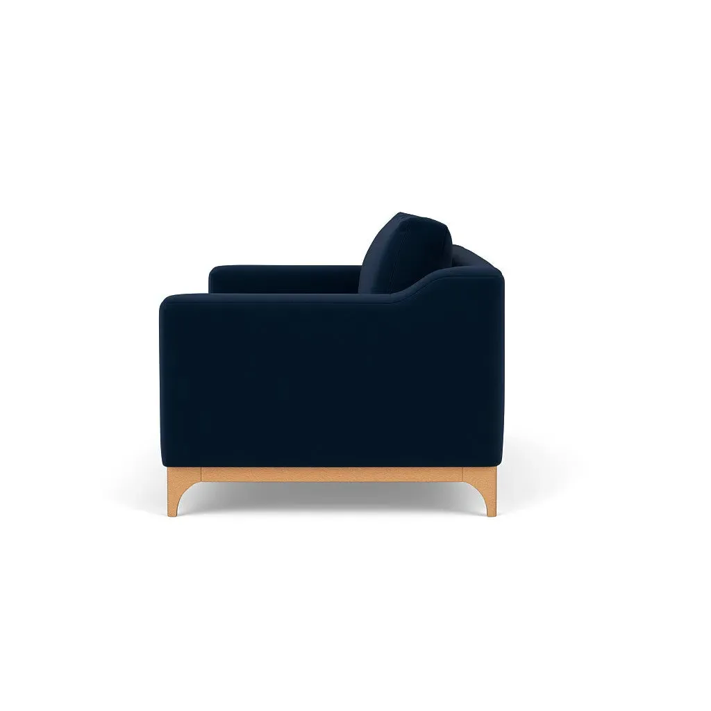 3-Seater Sofa - Deep Blue, Matt Velvet