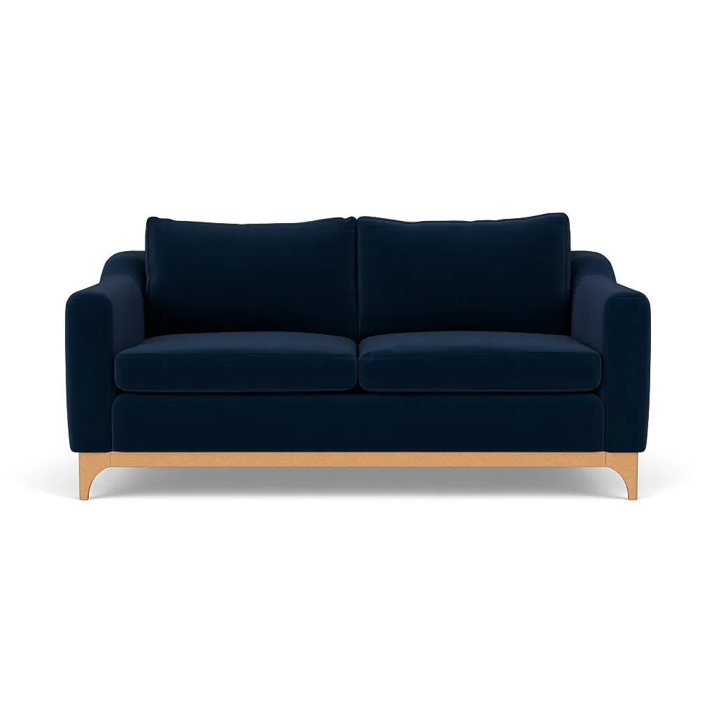 3-Seater Sofa - Deep Blue, Matt Velvet