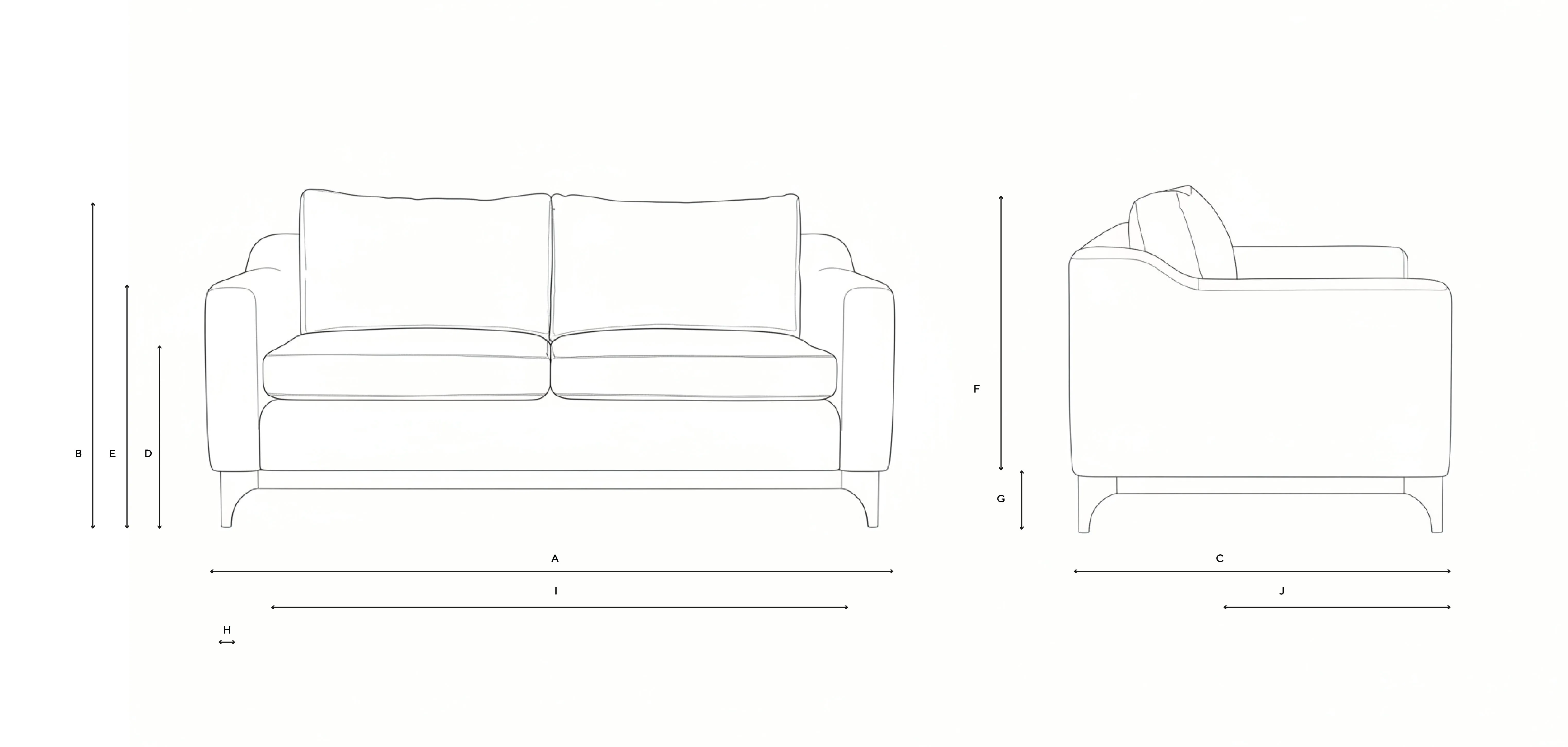 3 Seater Sofa - Duck Egg, Broadway Stripe