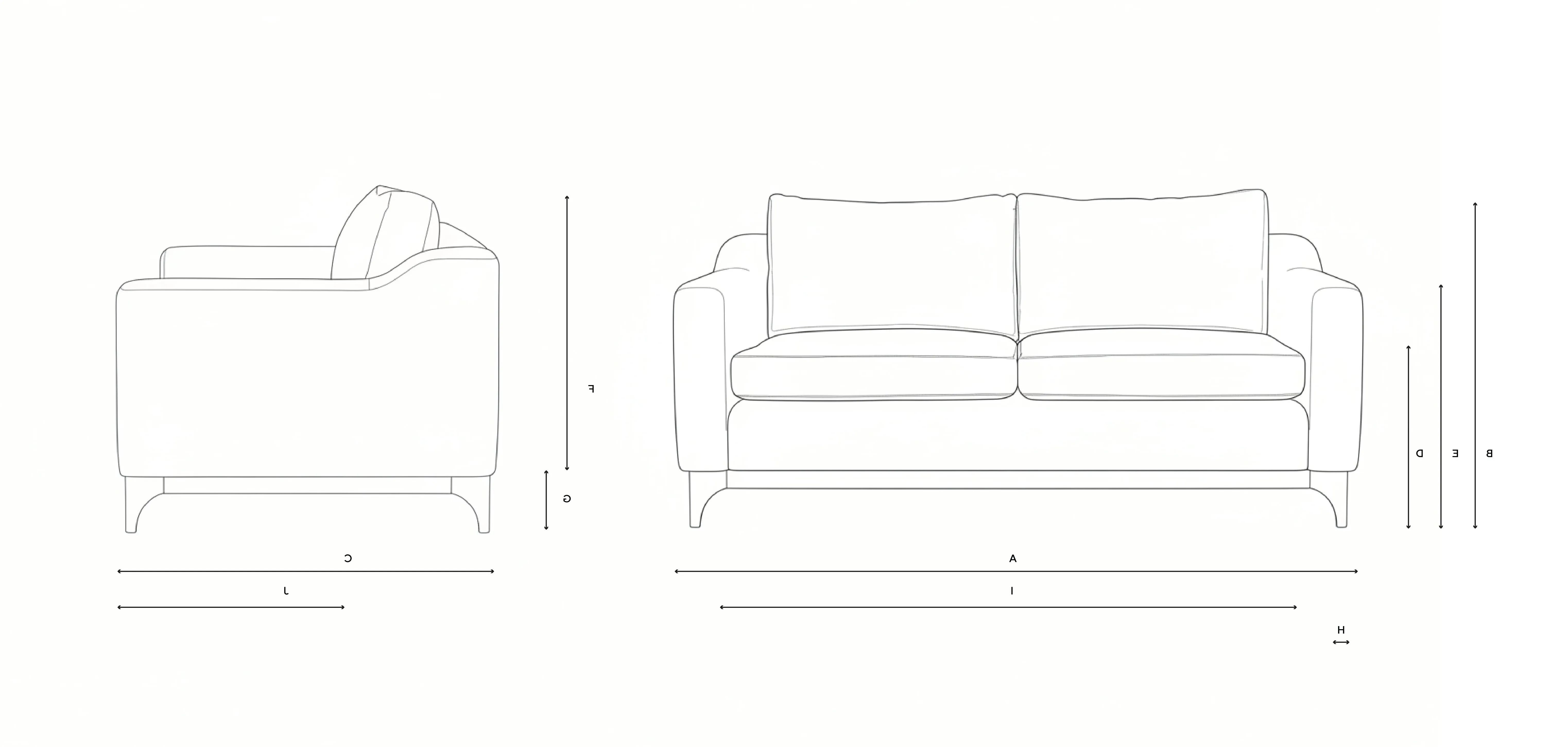 Kingham Stripe 3-Seater Sofa - Flax by The Cotswold Company, image 4