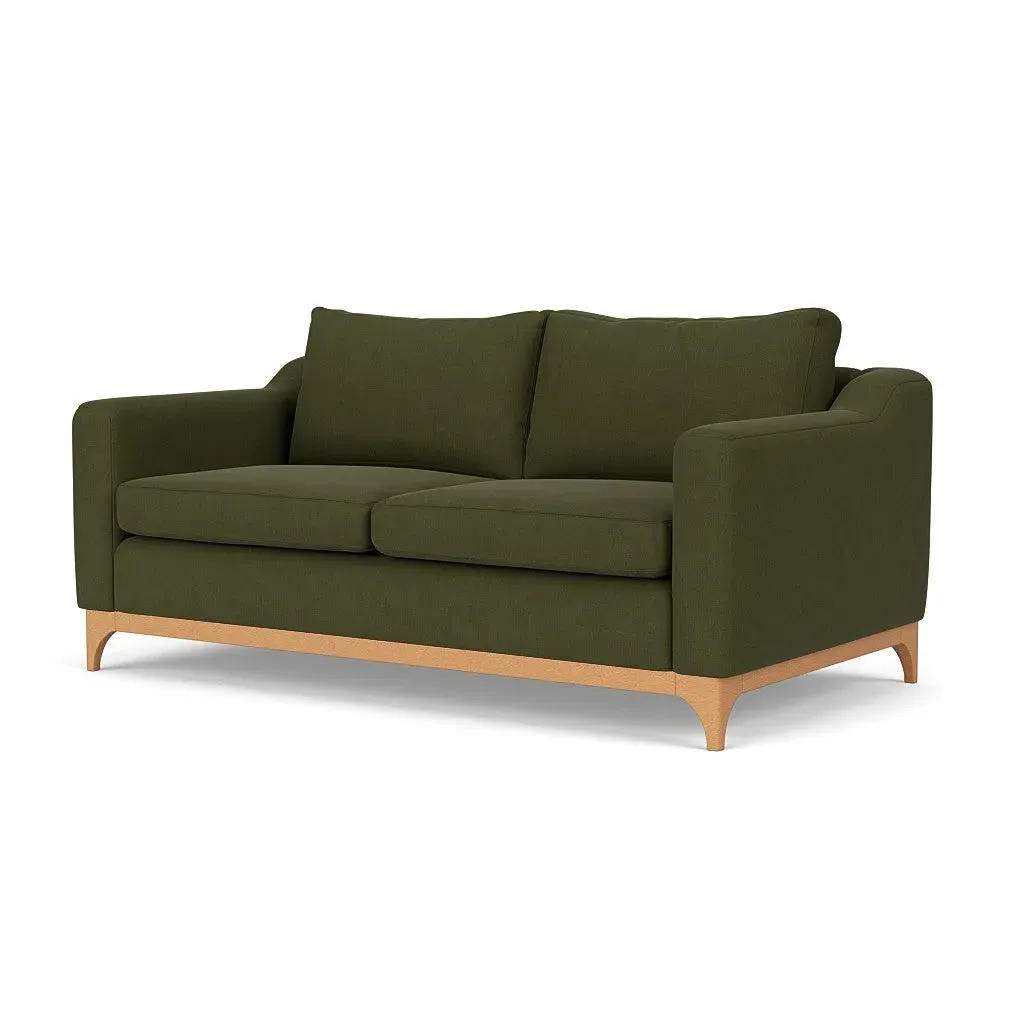 3-Seater Sofa - Forest Green, Linen Mix