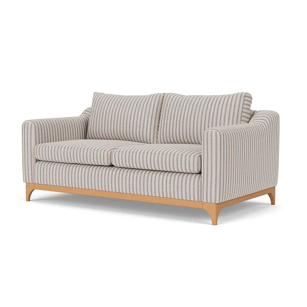 3-Seater Sofa - Indigo, Kingham Stripe