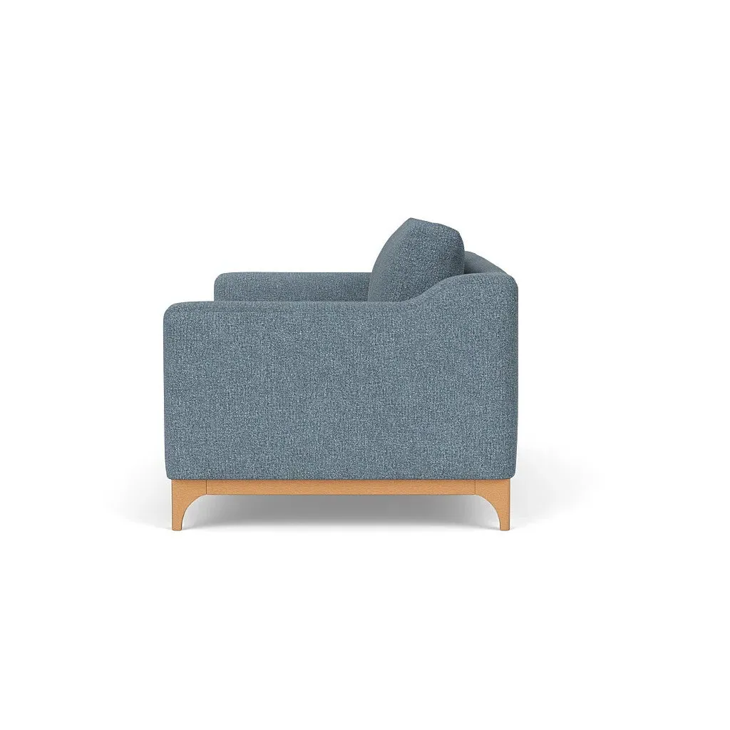 3-Seater Sofa - Mid Blue, Aquaclean Oxford